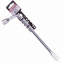 Ключ баллонный L-образный 17*350мм  SKYWAY кованый с лопаткой 1/50